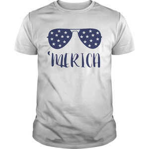 Merica Glasses 4Th Of July Shirt